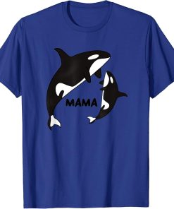 Orca Mama with Cub, Ocean Animal, Whale T-Shirt