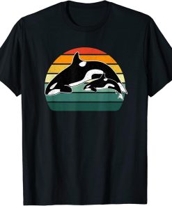 Funny Orca Whale Sea Retro Animal T-Shirt