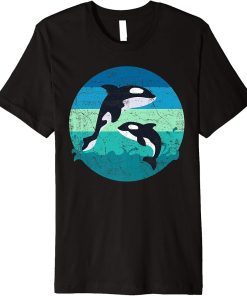 orca family Motive retro whales Premium T-Shirt