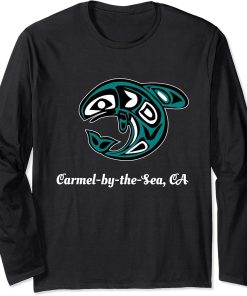 Carmel--by-the-Sea Native American Tribal Orca Killer Whale Long Sleeve T-Shirt